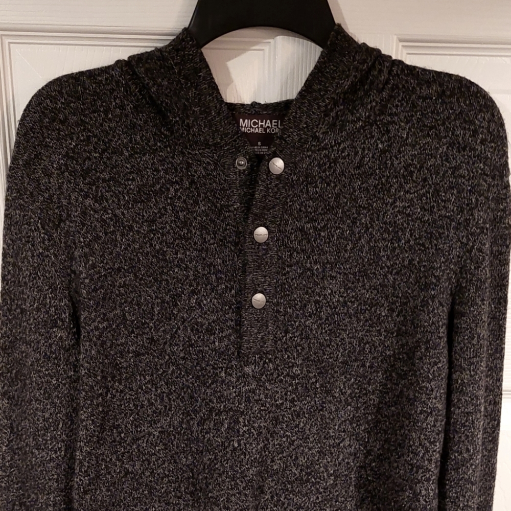 Michael Kors Hooded Henley Sweater